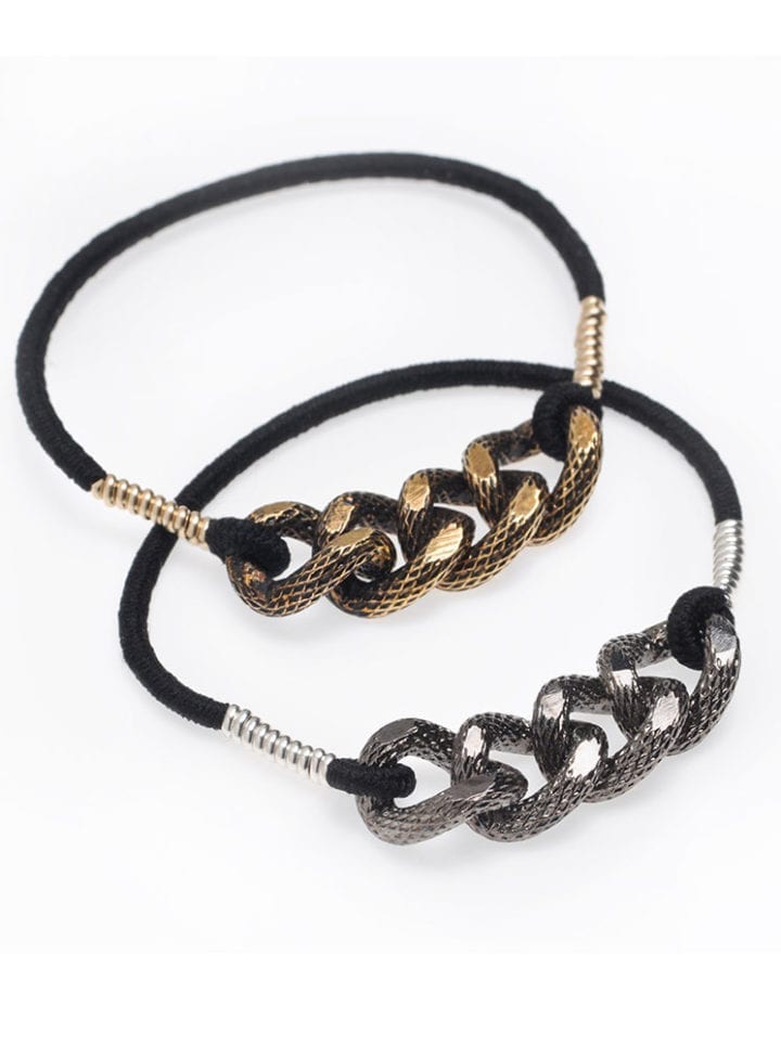 Serpentine Bloom Black Ties