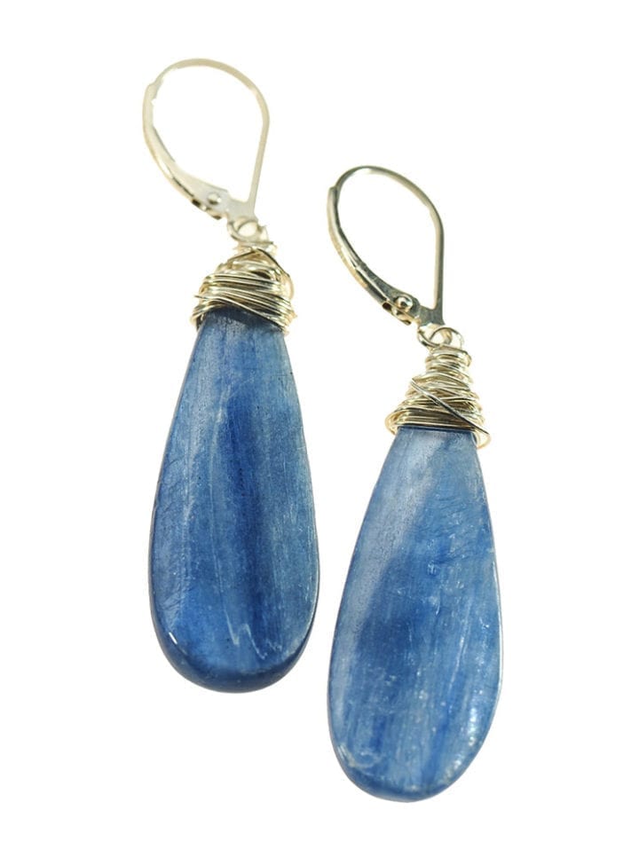 Kyanite Tear Earrings