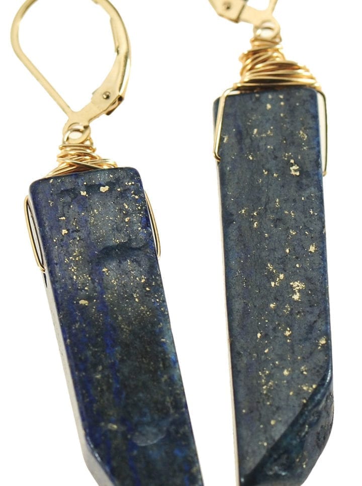 Organic Lapis Earrings - Image 2