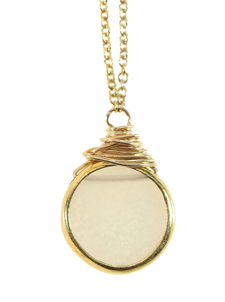 White Drusy Deli Necklace - Image 2