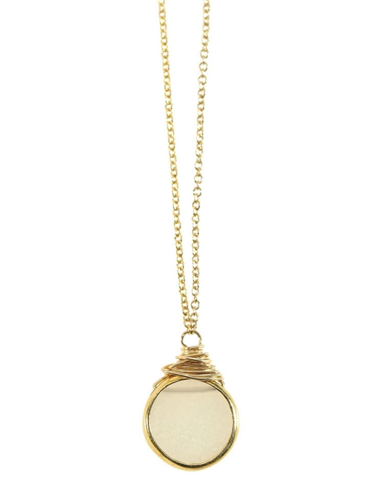 White Drusy Deli Necklace