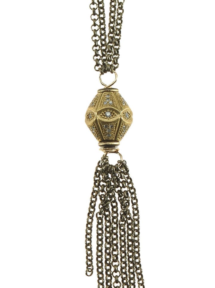 Antique Savannah Tassel Necklace - Image 2