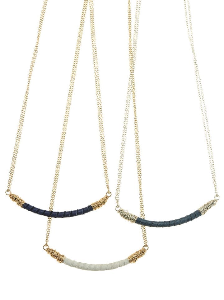Leather U Necklace