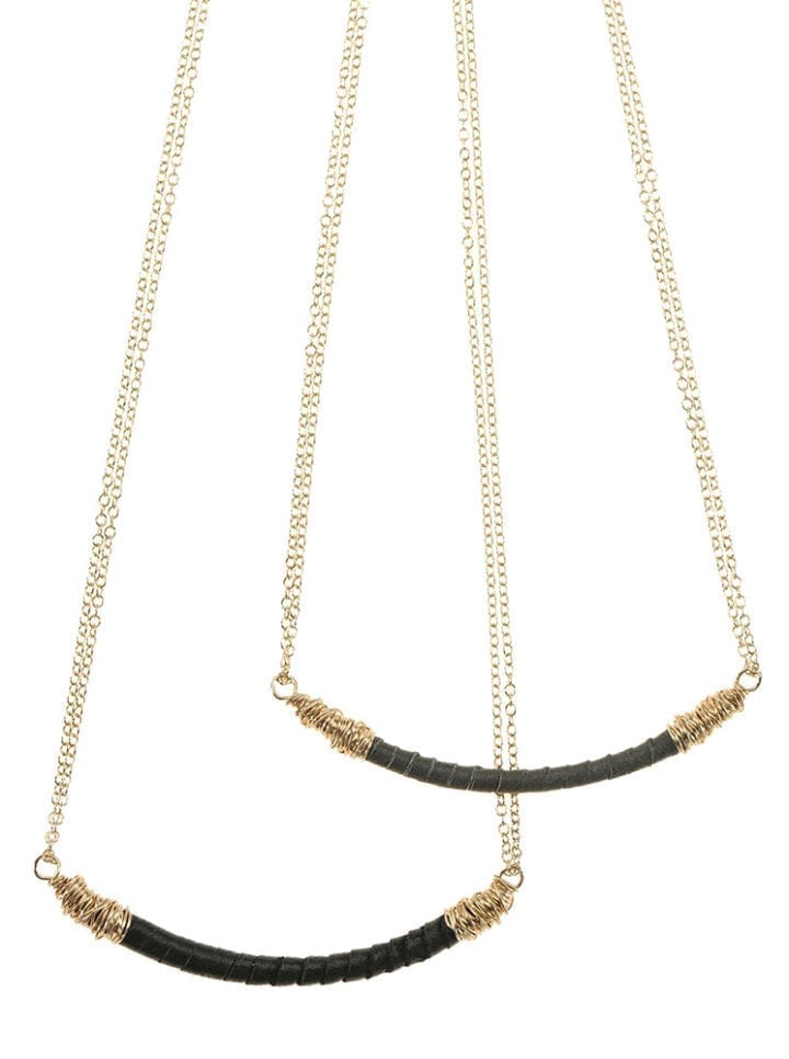 Leather U Necklace