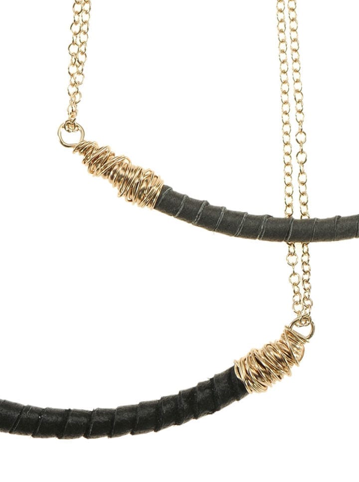 Leather U Necklace - Image 2