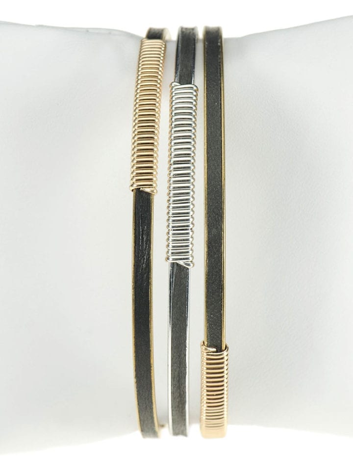 Thin Leather Bangle
