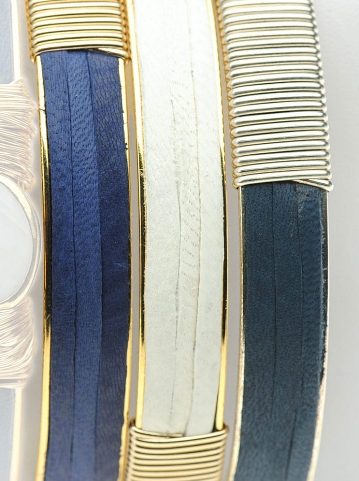 Leather Channel Bangle - Image 2