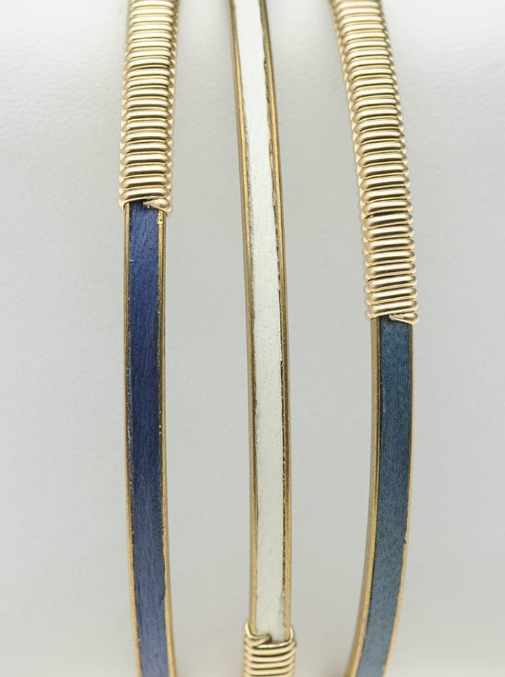 Thin Leather Bangle - Image 2