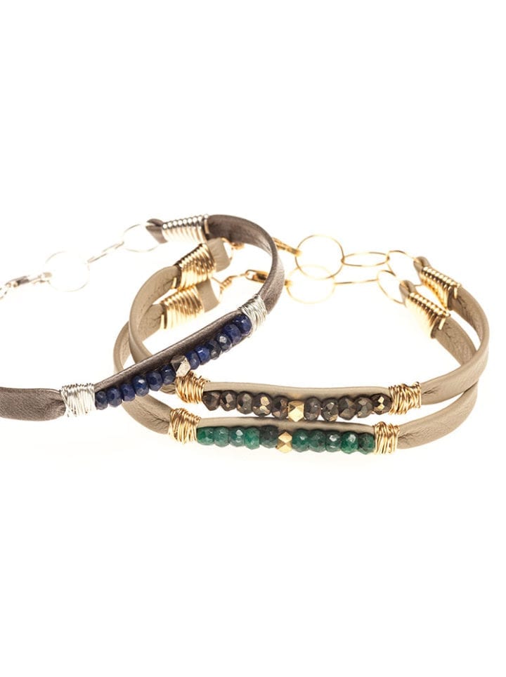 b.leather bracelet