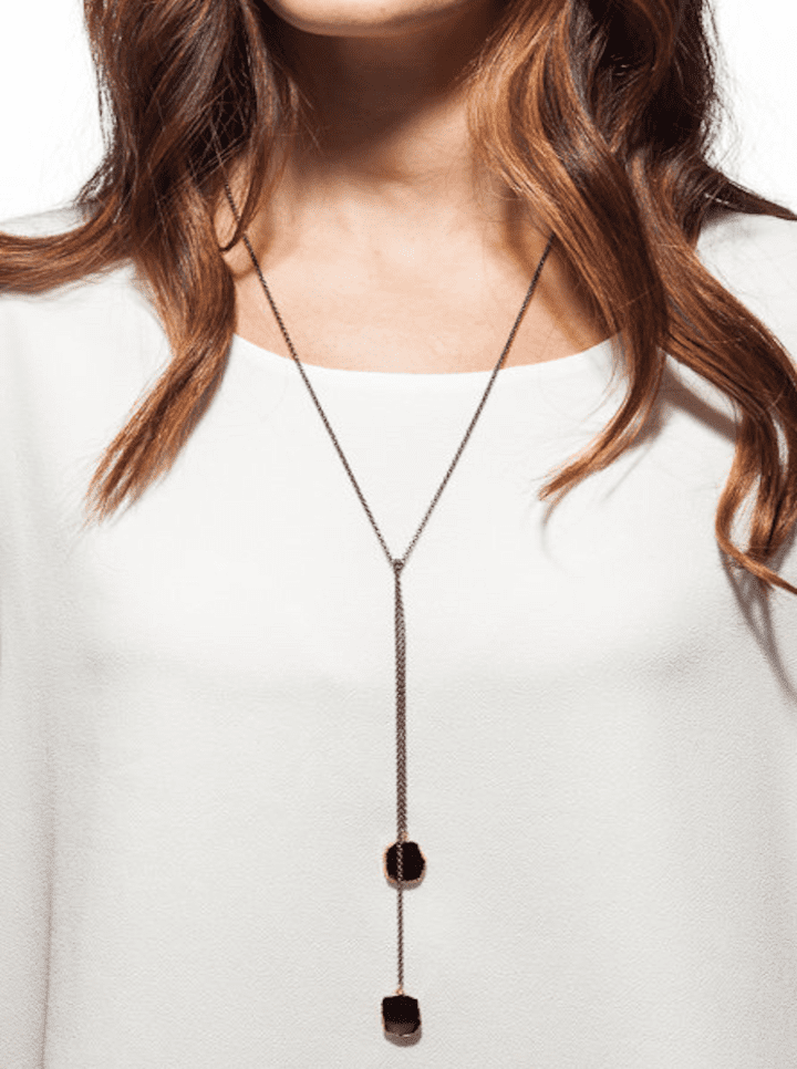Pyrite Freeform Long Y and Lariat Necklaces - Image 2