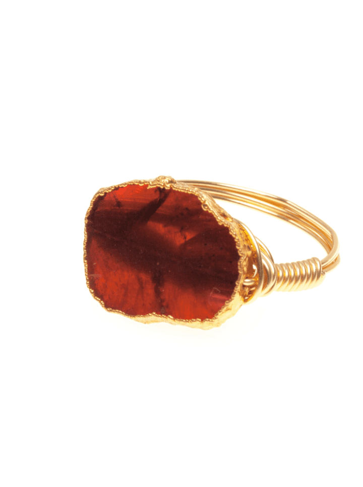 Garnet Slice Wrapped Ring - Image 2