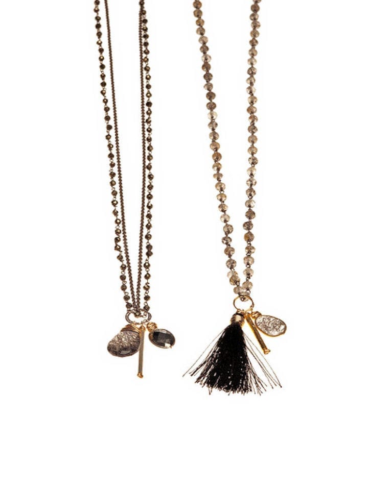Tourmalinated Quartz Charm Necklaces