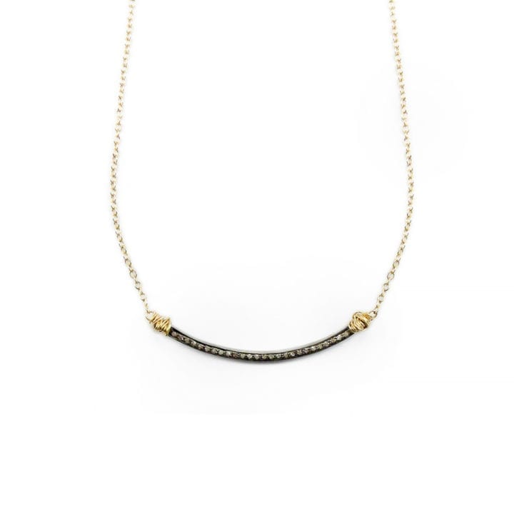 Pave Diamond U Short Necklace