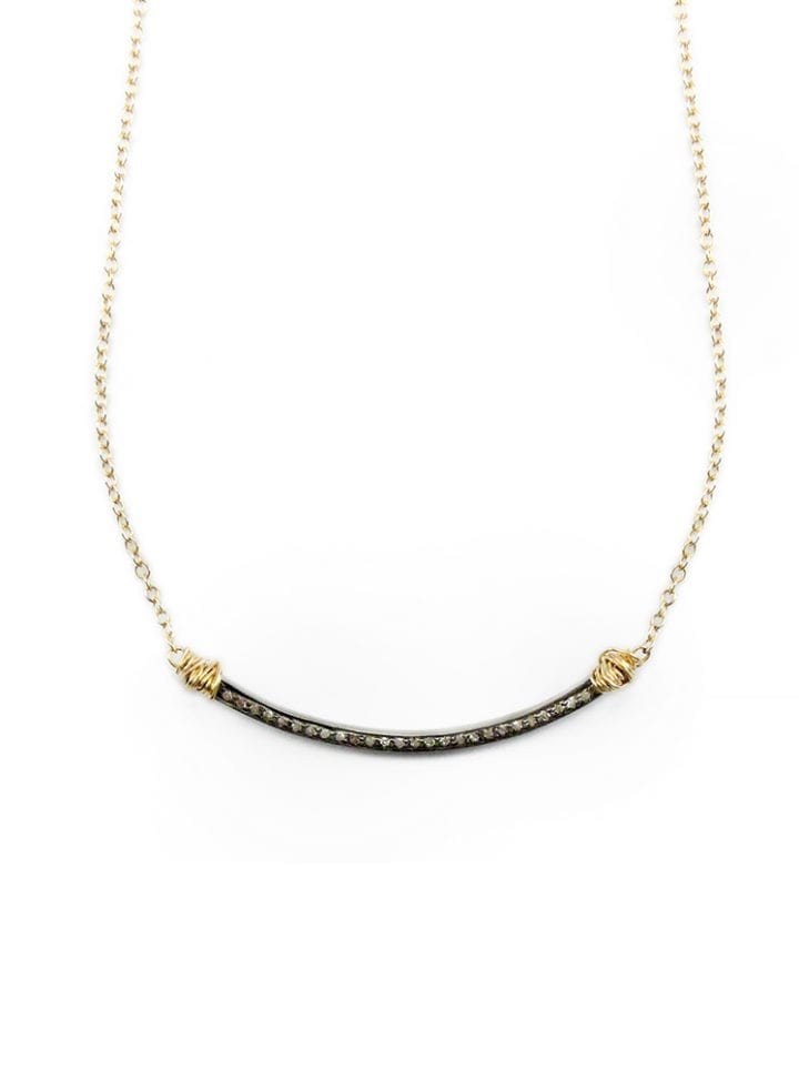 Pave Diamond U Short Necklace