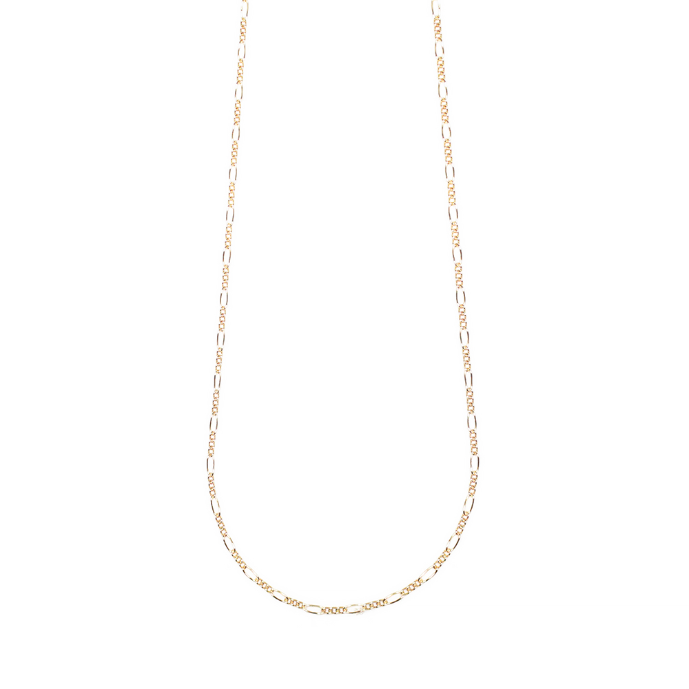 Figaro 14k Gold Filled Charm Bar Chain Necklace - Bloom Jewelry