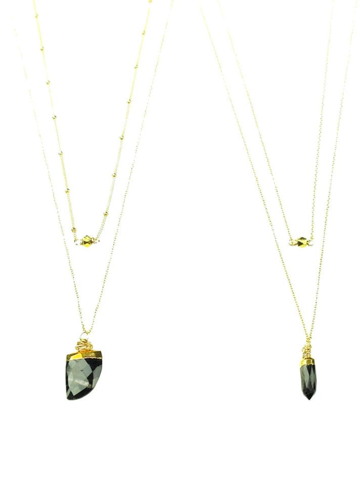 Hypersthene Delicate Multi Strand Necklace