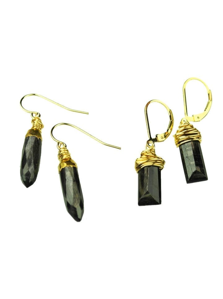 Hypersthene Drop Earrings