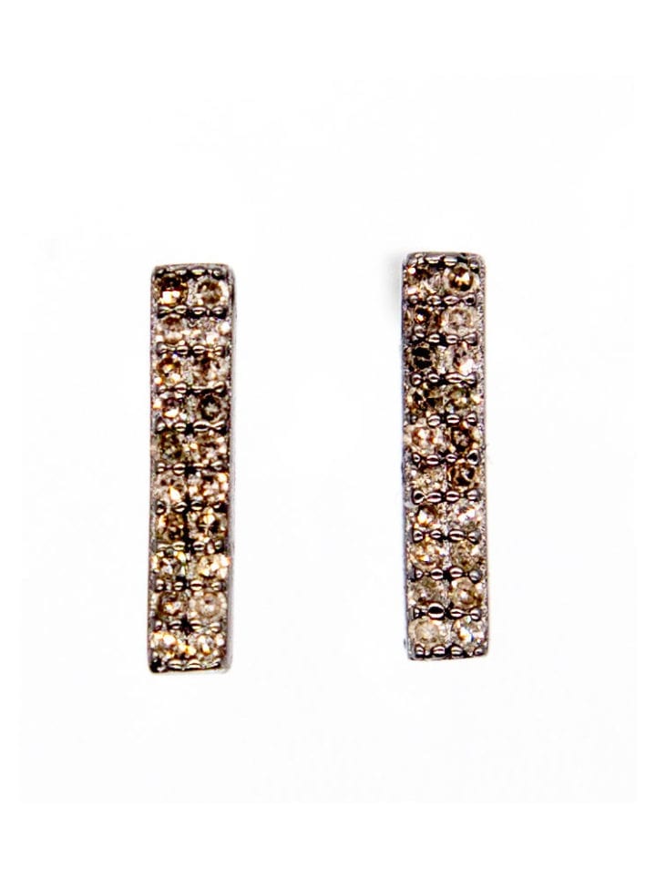 Pave Diamond Bar Studs