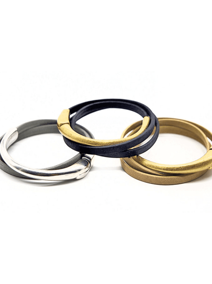 Triple Wrap Leather Bracelets