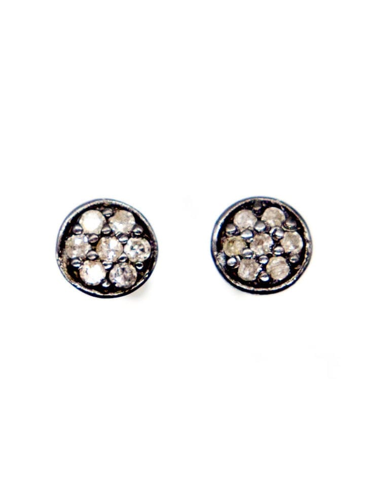 Pave Diamond Mini Round Studs