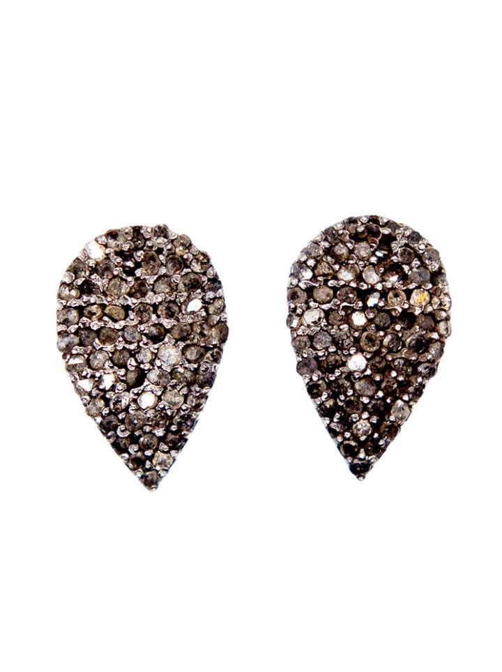 Pave Diamond Tear Studs