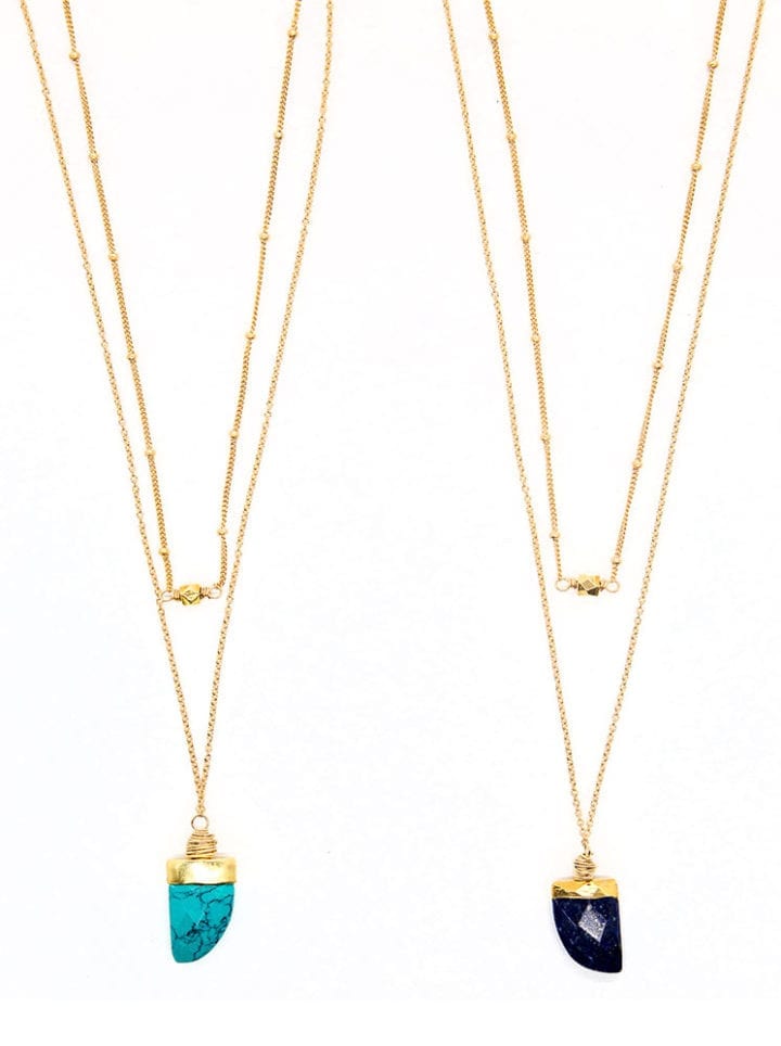 Coastal Delicate Mutli Strand Sharktooth Necklace