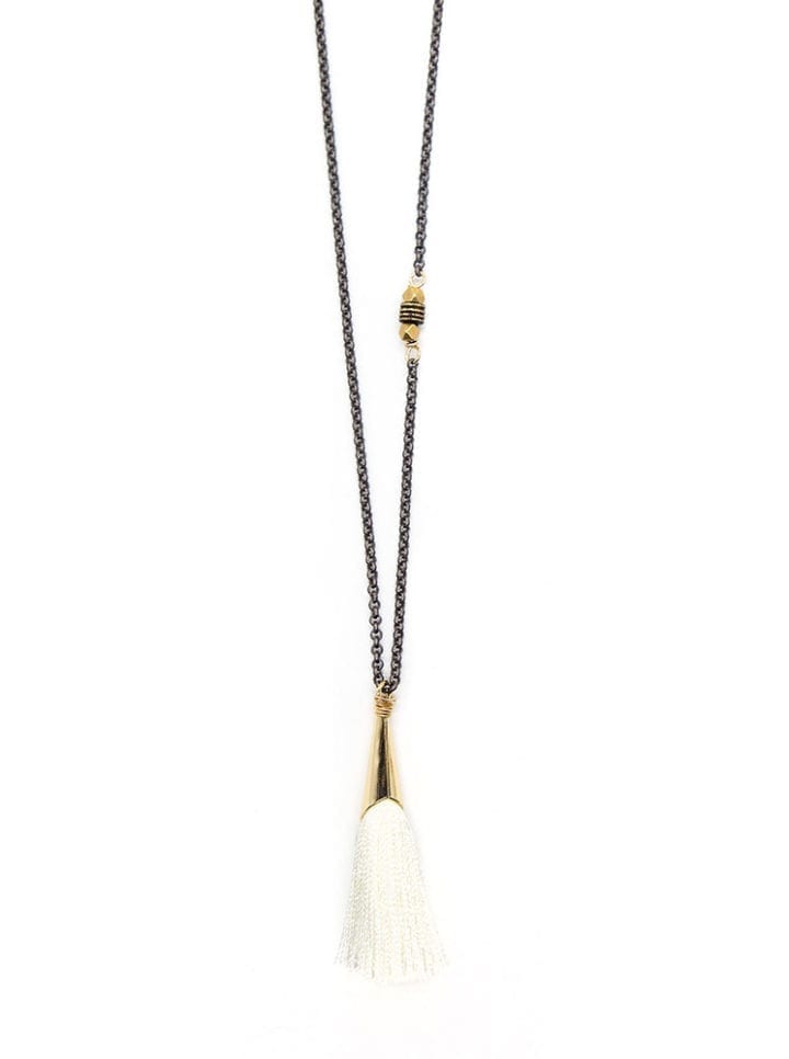Elegant Silk Tassel Long Necklace - Image 3