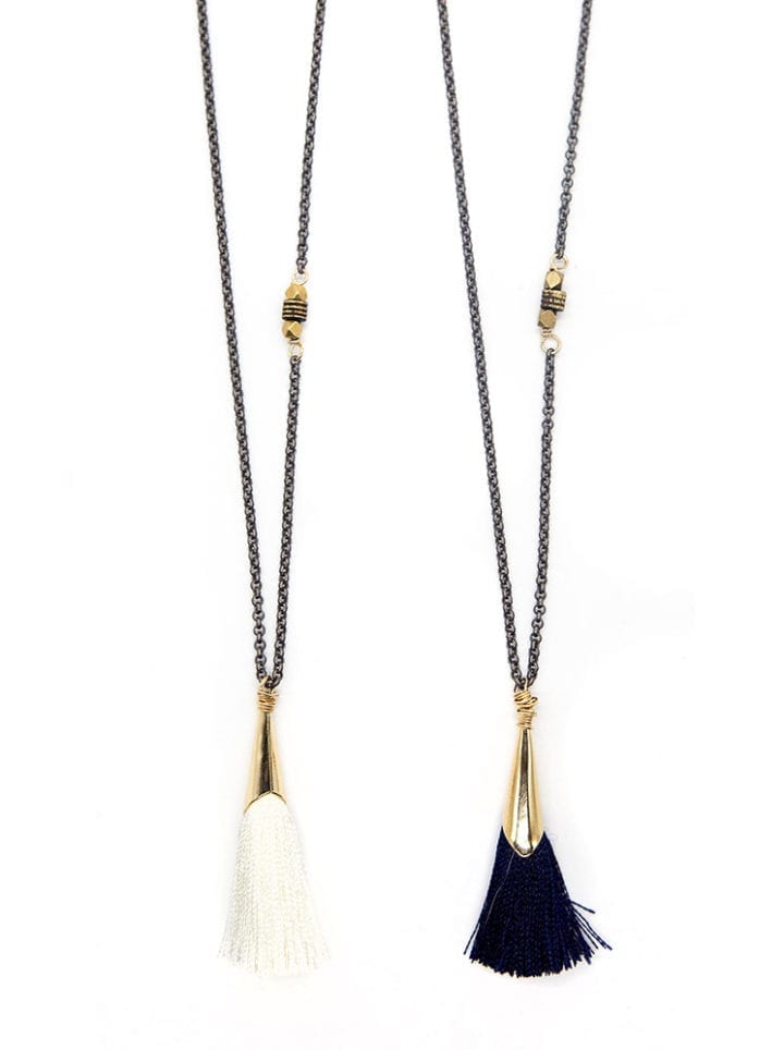 Elegant Silk Tassel Long Necklace