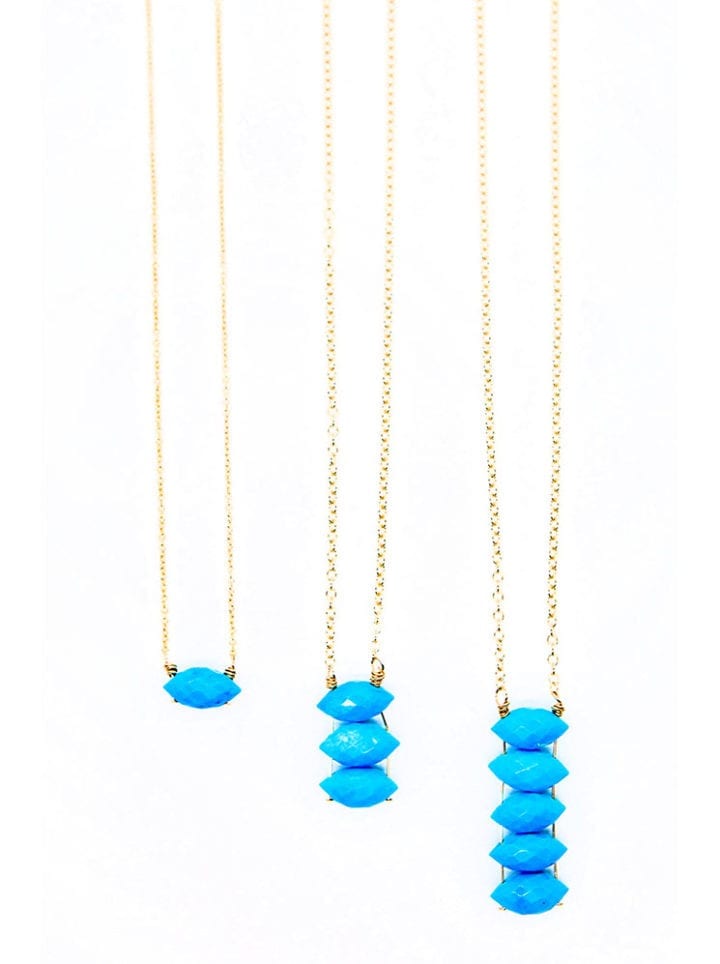 Cast Away Turquoise Football Necklaces
