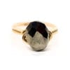 Pyrite Oval Wrapped Ring