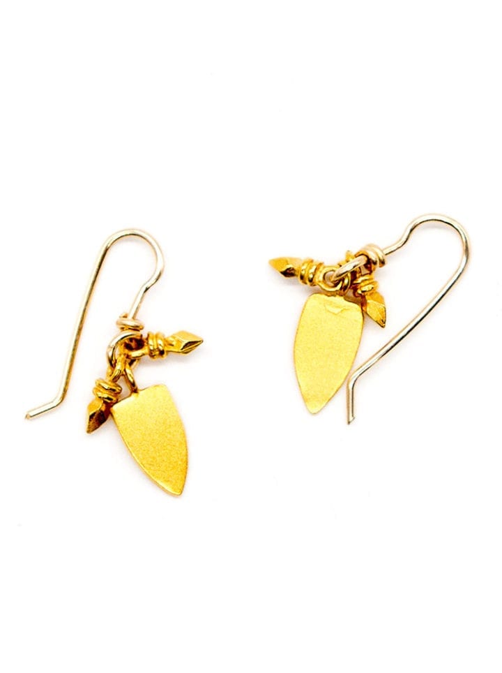 Crest Sabre Drop Earrings