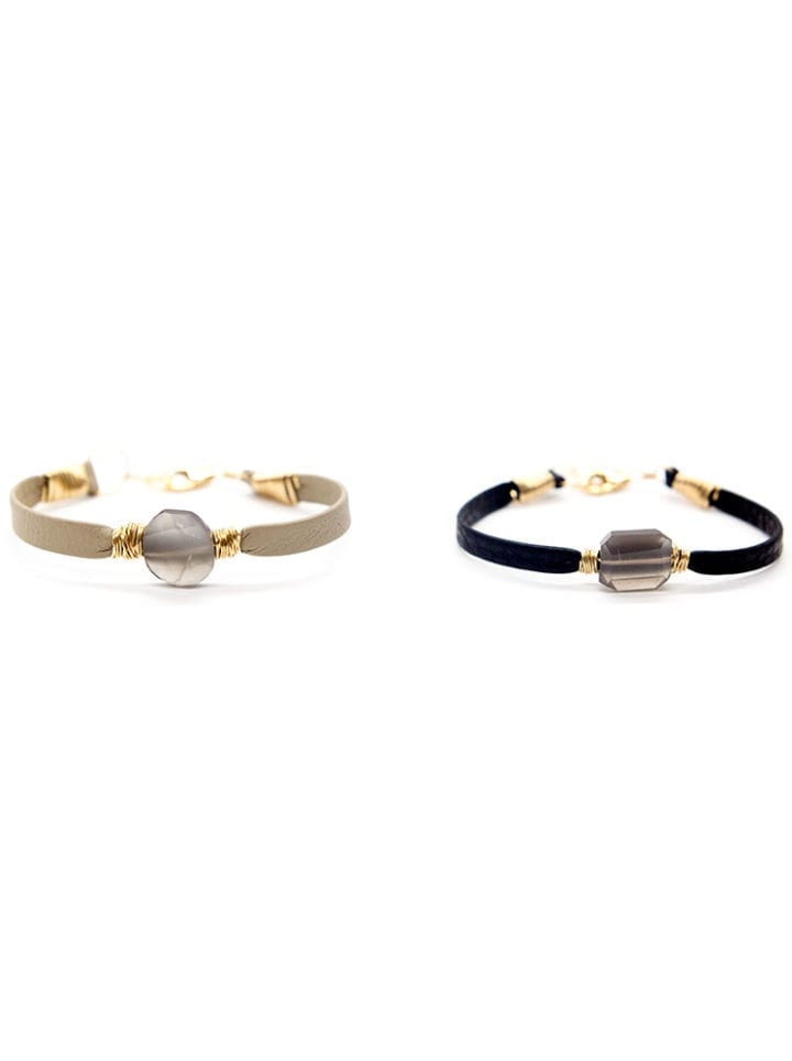 Eclipse Collection Leather Wrapped Bracelets