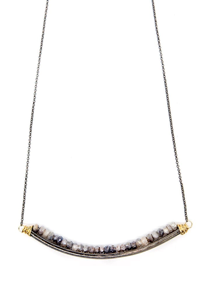 Eclipse Collection Australian Moonstone Rondelle U Necklace