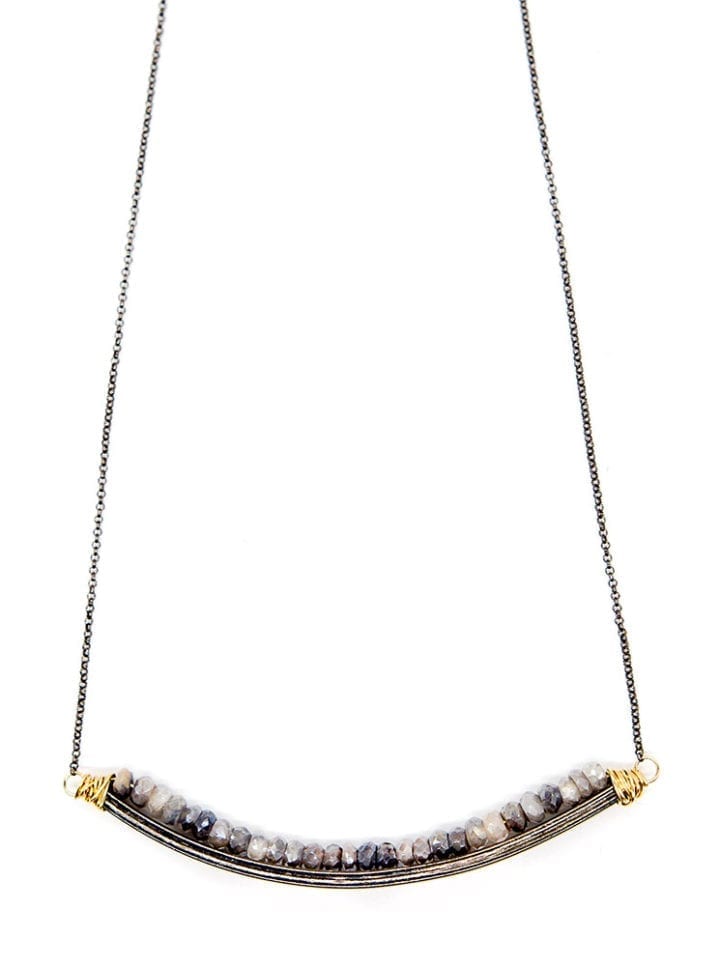 Eclipse Collection Australian Moonstone Rondelle U Necklace