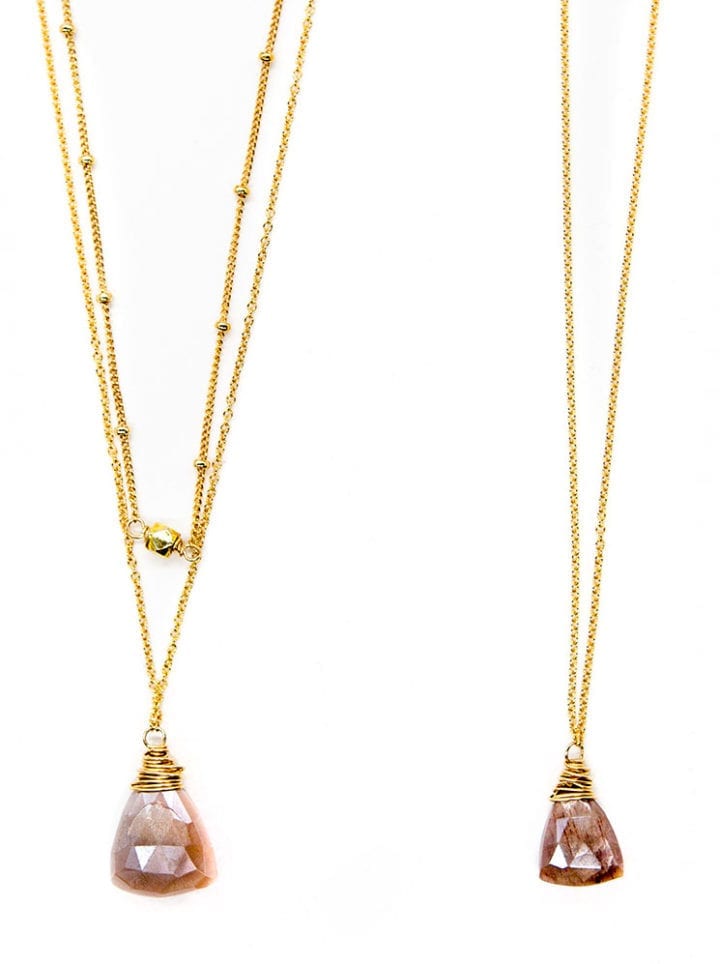 Eclipse Collection Australian Moonstone Delicate Necklaces