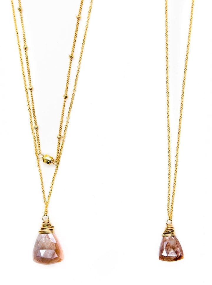 Eclipse Collection Australian Moonstone Delicate Necklaces