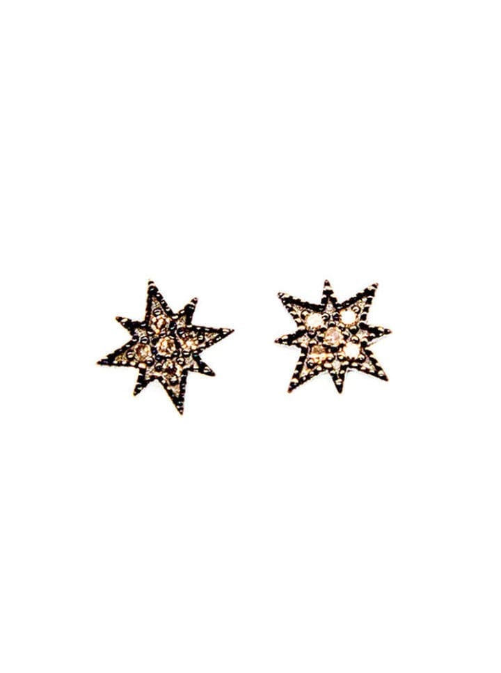 Pave Diamond Starburst Studs