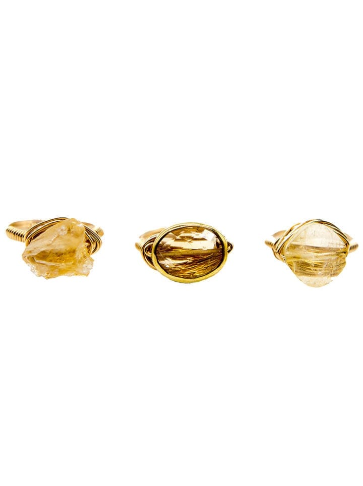 Citrine Collection Wrapped Rings