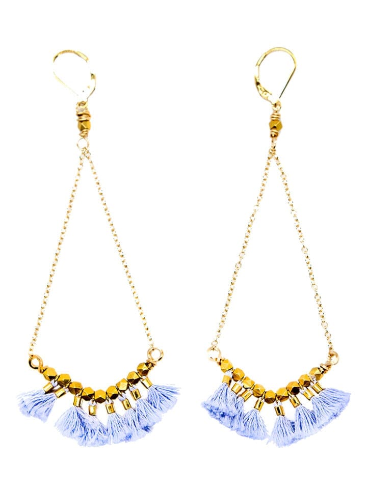 Serenity Mini Tassel Statement Earrings