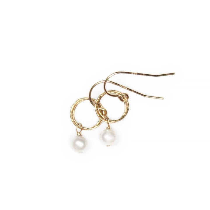 Pearl Stardust Drop Earrings - Gold