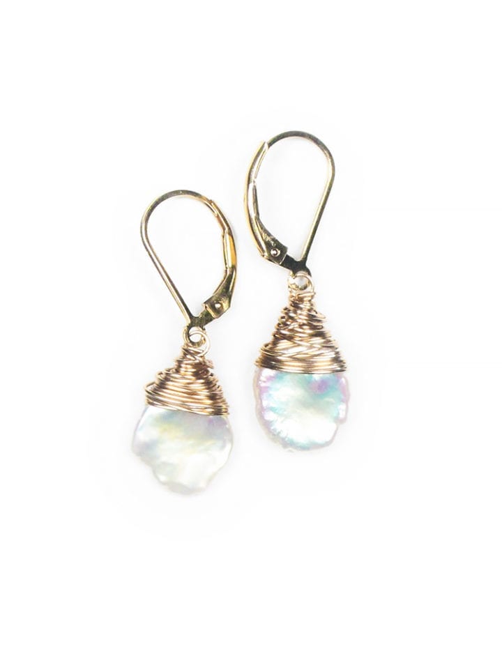 Petal Pearl Drop Earrings