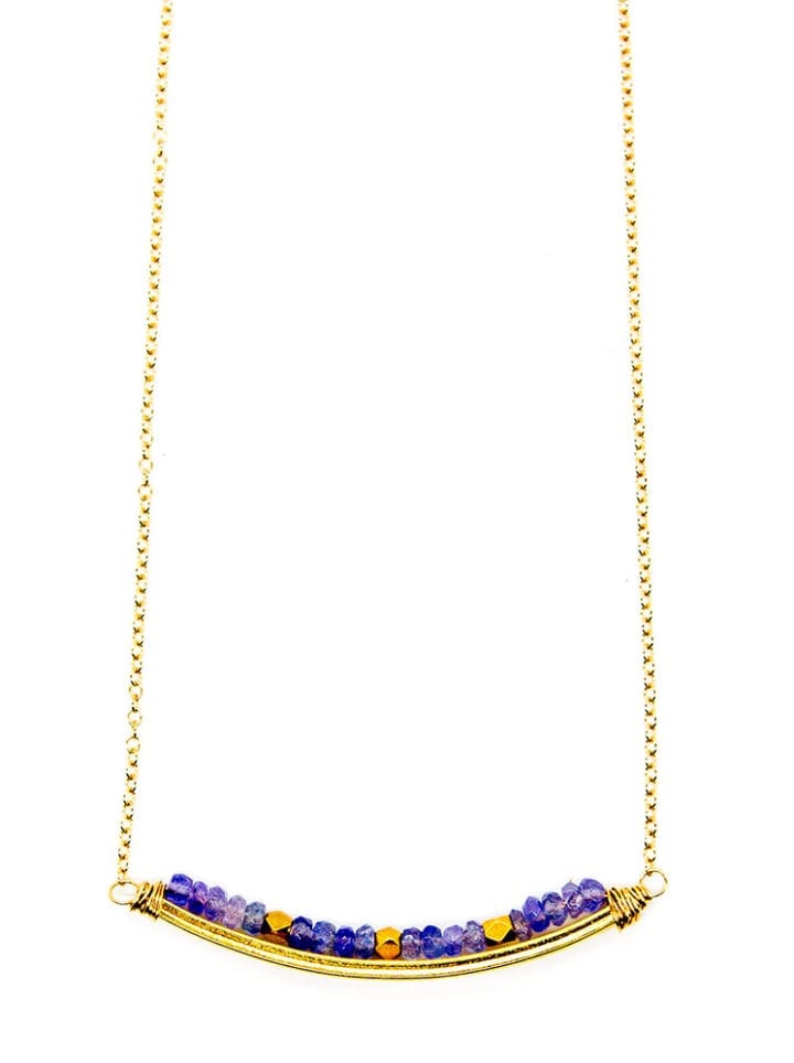 Tanzanite Rondelle U Necklace