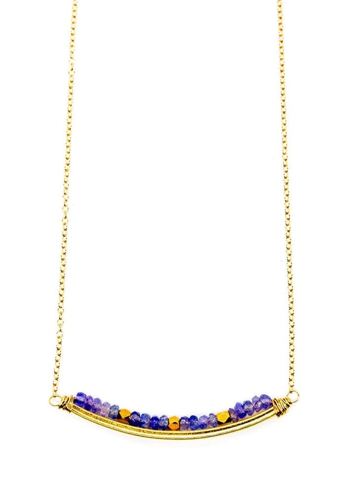 Tanzanite Rondelle U Necklace