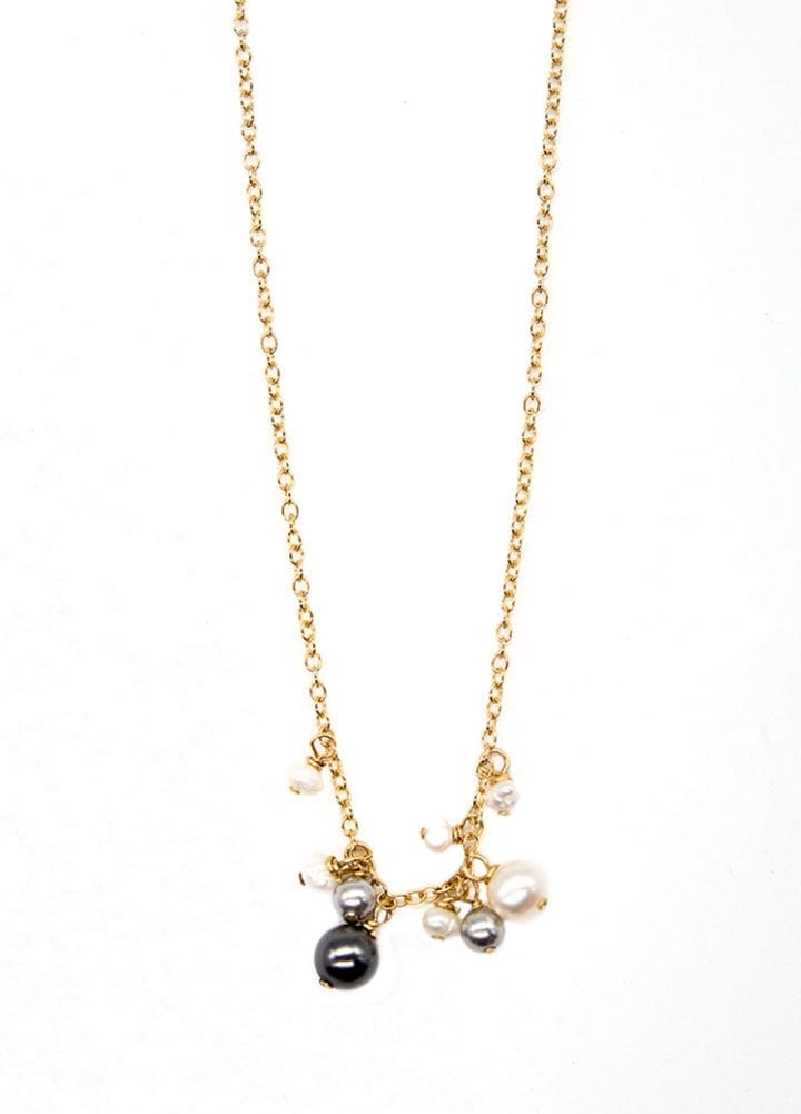 Pearl Cluster Short Necklace