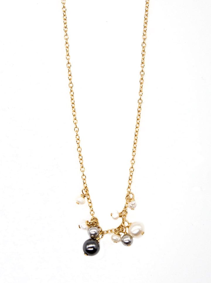 Pearl Cluster Short Necklace