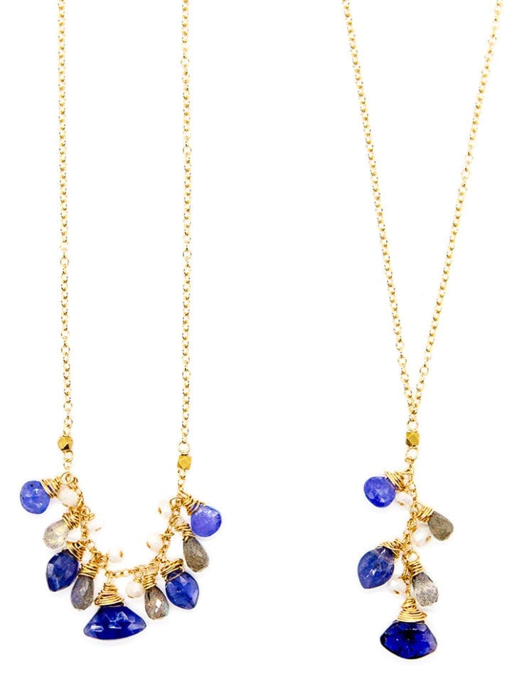 Iolite Cluster Necklaces