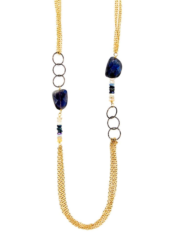 Australian Opal XL Mixed Chain Long Necklace