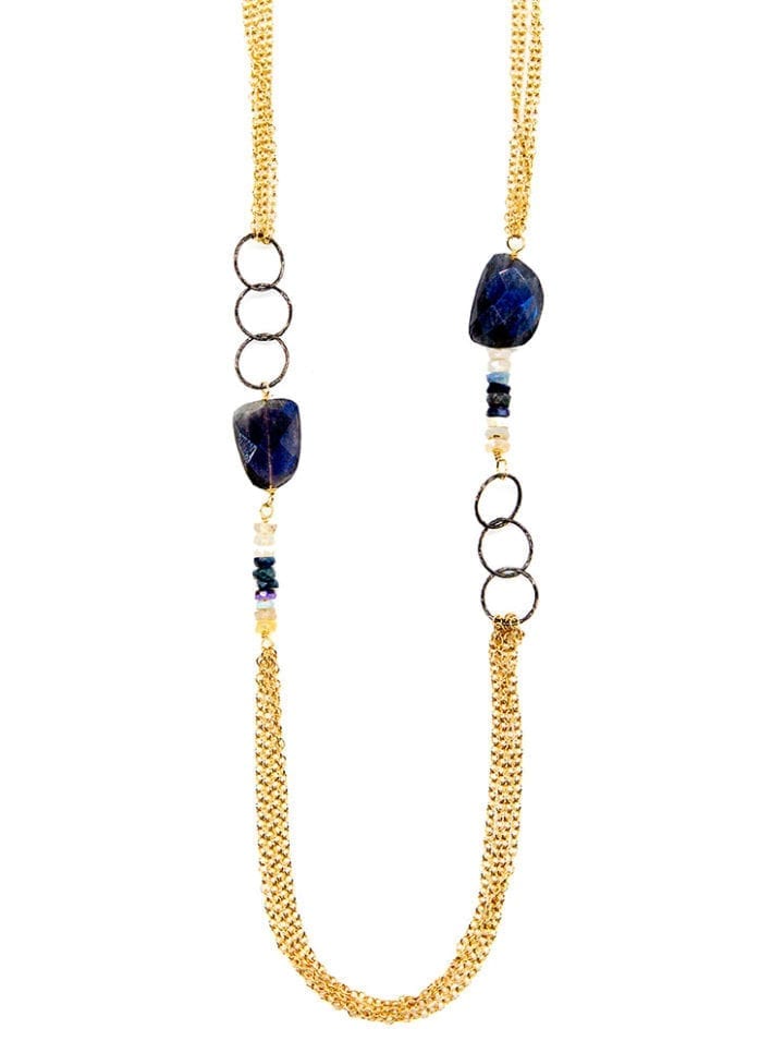 Australian Opal XL Mixed Chain Long Necklace