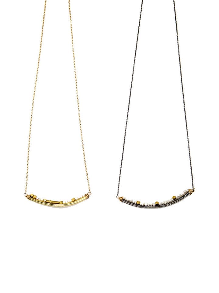 Pearl Rondelle U Necklace