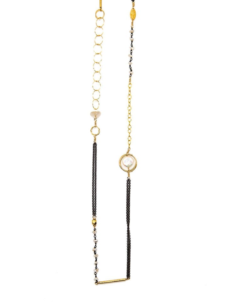 Pearl TL Mixed Chain Necklace